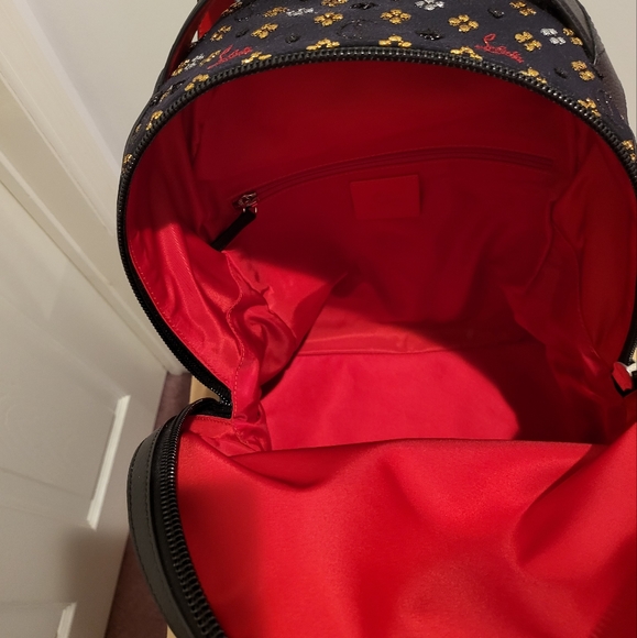 CHRISTIAN LOUBOUTIN Blackloubi Metallic Embroidered Backpack - UNISEX - Picture 7 of 8
